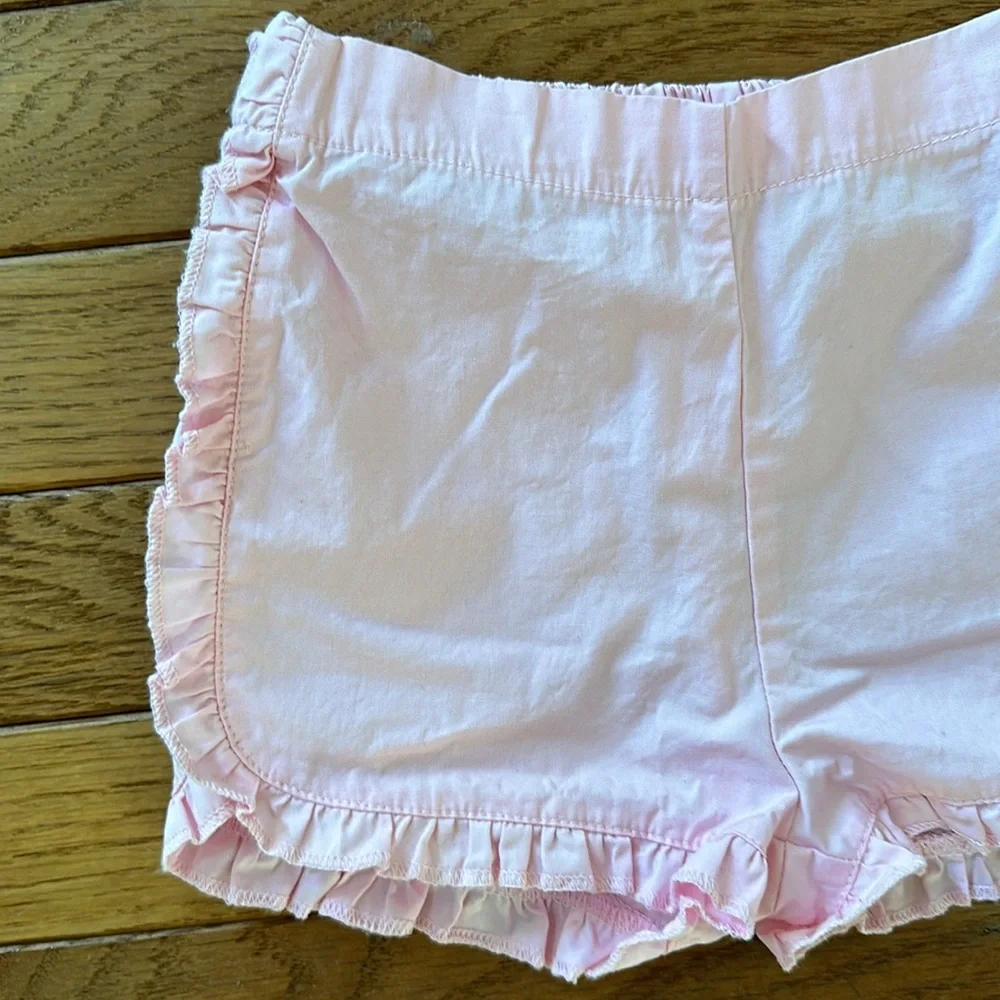 💞 ISAAC MIZRAHI baby Matching Set Blue shirt pink shorts girls 6-9 months euc